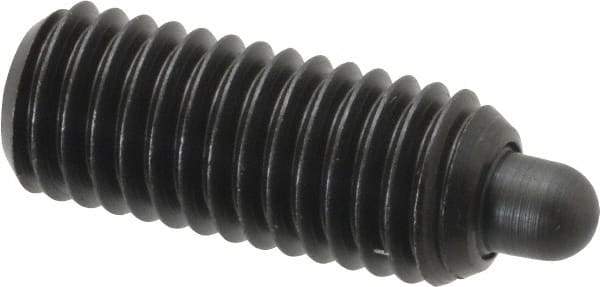Gibraltar - 1/2-13, 1-1/4" Thread Length, 1/4" Plunger Projection, Steel Threaded Spring Plunger - 1/4" Max Plunger Diam, 1-1/4" Plunger Length, 6.6 Lb Init End Force, 17.4 Lb Final End Force, 1/4" Hex - Exact Tool & Supply