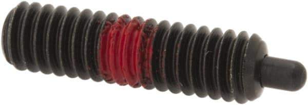 Gibraltar - 8-32, 5/8" Thread Length, 3/32" Plunger Projection, Steel Threaded Spring Plunger - 0.07" Max Plunger Diam, 5/8" Plunger Length, 2.7 Lb Init End Force, 7.3 Lb Final End Force, 1/16" Hex - Exact Tool & Supply
