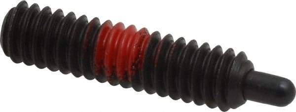 Gibraltar - 1/4-20, 1" Thread Length, 3/16" Plunger Projection, Steel Threaded Spring Plunger - 0.118" Max Plunger Diam, 1" Plunger Length, 3 Lb Init End Force, 13 Lb Final End Force, 5/64" Hex - Exact Tool & Supply