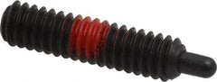 Gibraltar - 1/4-20, 1" Thread Length, 3/16" Plunger Projection, Steel Threaded Spring Plunger - 0.118" Max Plunger Diam, 1" Plunger Length, 3 Lb Init End Force, 13 Lb Final End Force, 5/64" Hex - Exact Tool & Supply