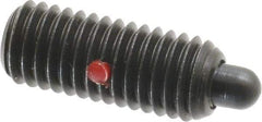 Gibraltar - 1/2-13, 1-1/4" Thread Length, 1/4" Plunger Projection, Steel Threaded Spring Plunger - 1/4" Max Plunger Diam, 1-1/4" Plunger Length, 6.6 Lb Init End Force, 17.4 Lb Final End Force, 1/4" Hex - Exact Tool & Supply