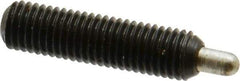 Gibraltar - 1/4-28, 1" Thread Length, 3/16" Plunger Projection, Steel Threaded Spring Plunger - 0.118" Max Plunger Diam, 1" Plunger Length, 1 Lb Init End Force, 4 Lb Final End Force, 5/64" Hex - Exact Tool & Supply