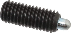 Gibraltar - 1/2-13, 1-1/4" Thread Length, 1/4" Plunger Projection, Steel Threaded Spring Plunger - 1/4" Max Plunger Diam, 1-1/4" Plunger Length, 2.7 Lb Init End Force, 9.3 Lb Final End Force, 1/4" Hex - Exact Tool & Supply