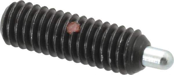 Gibraltar - 5/16-18, 1" Thread Length, 3/16" Plunger Projection, Steel Threaded Spring Plunger - 0.135" Max Plunger Diam, 1" Plunger Length, 1.5 Lb Init End Force, 4.5 Lb Final End Force, 3/32" Hex - Exact Tool & Supply