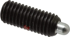 Gibraltar - 1/2-13, 1-1/4" Thread Length, 1/4" Plunger Projection, Steel Threaded Spring Plunger - 1/4" Max Plunger Diam, 1-1/4" Plunger Length, 2.7 Lb Init End Force, 9.3 Lb Final End Force, 1/4" Hex - Exact Tool & Supply