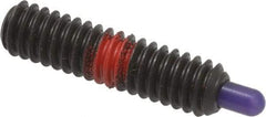 Gibraltar - 1/4-20, 1" Thread Length, 3/16" Plunger Projection, Steel Threaded Spring Plunger - 0.118" Max Plunger Diam, 1" Plunger Length, 3 Lb Init End Force, 13 Lb Final End Force, 5/64" Hex - Exact Tool & Supply