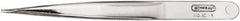 General - 4-1/2" OAL Utility Tweezers - Strong Sharp Points - Exact Tool & Supply