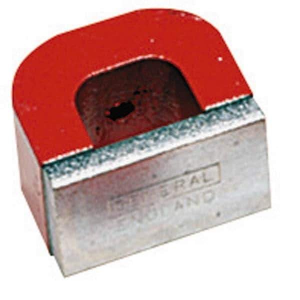 General - 1 Hole, 3/16" Hole Diam, 3" Overall Width, 15/16" Deep, 2-1/2" High, 50 Lb Average Pull Force, Alnico Power Magnets - 3/4" Pole Width - Exact Tool & Supply