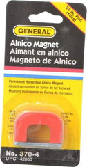 General - 1 Hole, 3/16" Hole Diam, 1-1/2" Overall Width, 1" Deep, 1" High, 22 Lb Average Pull Force, Alnico Power Magnets - 5/16" Pole Width - Exact Tool & Supply