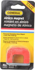 General - 1 Hole, 3/16" Hole Diam, 1-3/4" Overall Width, 1-1/8" Deep, 1-1/8" High, 30 Lb Average Pull Force, Alnico Power Magnets - 5/16" Pole Width - Exact Tool & Supply