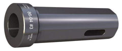Global CNC Industries - MT1 Inside Morse Taper, Morse Taper to Straight Shank - 3-1/4" OAL, Steel, Alloy Steel, Hardened & Ground Throughout - Exact Tool & Supply