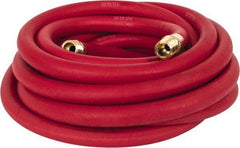 Continental ContiTech - 1/2" ID 25' Long Oil Resistant Air Hose - 250 Working psi, 190°, 1/2" Fitting, Red - Exact Tool & Supply