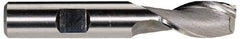 Hertel - 5/8", 1-5/8" LOC, 5/8" Shank Diam, 3-3/4" OAL, 2 Flute, High Speed Steel Square End Mill - Single End, Uncoated, Spiral Flute, 30° Helix, Centercutting, Right Hand Cut, Right Hand Flute - Exact Tool & Supply