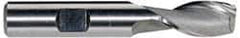 Hertel - 17/64", 9/16" LOC, 3/8" Shank Diam, 2-1/2" OAL, 2 Flute, High Speed Steel Square End Mill - Single End, Uncoated, Spiral Flute, 30° Helix, Centercutting, Right Hand Cut, Right Hand Flute - Exact Tool & Supply
