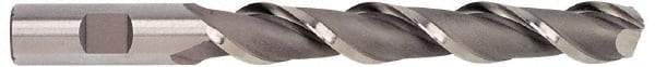 Hertel - 3/4", 4" LOC, 3/4" Shank Diam, 6-1/4" OAL, 2 Flute, High Speed Steel Square End Mill - Single End, Uncoated, Spiral Flute, 42° Helix, Centercutting, Right Hand Cut, Right Hand Flute - Exact Tool & Supply