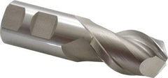 Hertel - 1-1/4", 2" LOC, 1-1/4" Shank Diam, 4-1/2" OAL, 2 Flute, High Speed Steel Square End Mill - Uncoated, 42° Helix, Centercutting, Right Hand Cut - Exact Tool & Supply