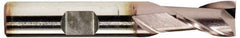 Hertel - 3/8", 9/16" LOC, 3/8" Shank Diam, 2-1/2" OAL, 2 Flute, High Speed Steel Square End Mill - Single End, TiCN Finish, Spiral Flute, 30° Helix, Centercutting, Right Hand Cut, Right Hand Flute - Exact Tool & Supply