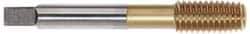 Accupro - M4x0.70 Metric Coarse D6 Thread Limit Plug Thread Forming Tap - Powdered Metal High Speed Steel, TiN Finish, 2-1/8" OAL - Exact Tool & Supply