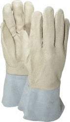 PRO-SAFE - Size L Unlined Pigskin Welding Glove - 30.5cm OAL, Gauntlet Cuff, Straight Thumb, For MIG/TIG - Exact Tool & Supply
