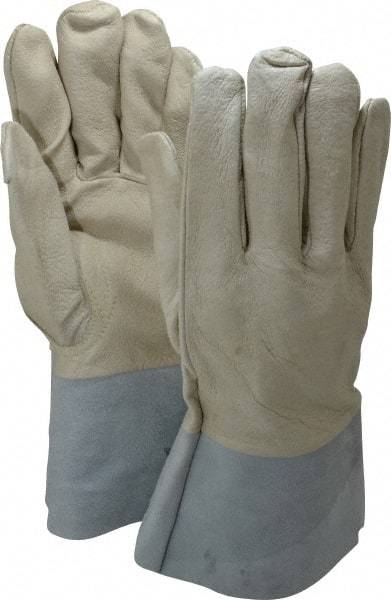 PRO-SAFE - Size XL Unlined Pigskin Welding Glove - 31.75cm OAL, Gauntlet Cuff, Straight Thumb, For MIG/TIG - Exact Tool & Supply