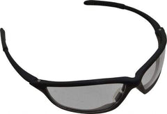 MCR Safety - Clear Lenses, Framed Safety Glasses - Anti-Fog, Scratch Resistant, Onyx/Graphite Gray Polycarbonate Frame, Size Universal, Wrap Around - Exact Tool & Supply