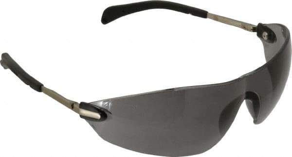 MCR Safety - Gray Lenses, Frameless Safety Glasses - Scratch Resistant, Size Universal, Wrap Around - Exact Tool & Supply