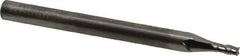 RobbJack - 1/16", 1/8" LOC, 1/8" Shank Diam, 1-1/2" OAL, 4 Flute, Solid Carbide Square End Mill - Single End, Uncoated, Spiral Flute, 30° Helix, Centercutting, Right Hand Cut, Right Hand Flute, Series S1-401 - Exact Tool & Supply