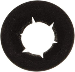 Made in USA - 3/16" OD, Spring Steel Push Nut - Black Phosphate, 3/32" Shaft Diam - Exact Tool & Supply