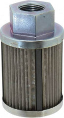 Parker - 30 Mesh, 55 LPM, 15 GPM, 3.09" Diam, Male/Female Magnetic Suction Strainer - 1 Port NPT, 5.19" Long - Exact Tool & Supply