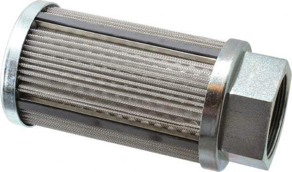 Parker - 30 Mesh, 190 LPM, 50 GPM, 3.53" Diam, Male/Female Magnetic Suction Strainer - 2 Port NPT, 7.39" Long - Exact Tool & Supply