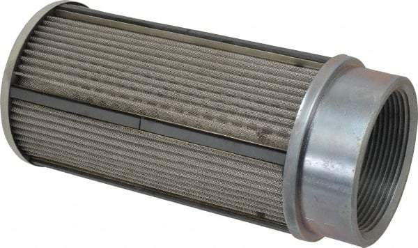 Parker - 30 Mesh, 380 LPM, 100 GPM, 4.47" Diam, Male/Female Magnetic Suction Strainer - 3 Port NPT, 9.35" Long - Exact Tool & Supply