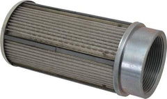 Parker - 30 Mesh, 380 LPM, 100 GPM, 4.47" Diam, Male/Female Magnetic Suction Strainer - 3 Port NPT, 9.35" Long - Exact Tool & Supply