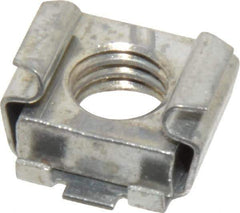 Made in USA - 3/8-16 Screw, 0.028 to 0.056" Thick, Spring Steel Cage Nut - Zinc-Plated Finish - Exact Tool & Supply