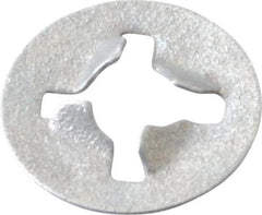 Made in USA - #6 Screw, 11/32" OD, Spring Steel Push Nut - Zinc-Plated - Exact Tool & Supply
