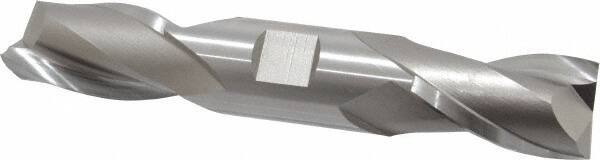 Hertel - 1", 1-5/8" LOC, 1" Shank Diam, 5-7/8" OAL, 2 Flute, Cobalt Square End Mill - Double End, Uncoated, Spiral Flute, 30° Helix, Centercutting, Right Hand Cut, Right Hand Flute - Exact Tool & Supply