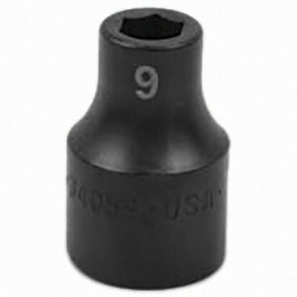 SK - Impact Socket - 1/2"DR 9MM IMPACT SOCKET - Exact Tool & Supply