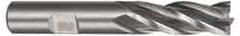 Hertel - 13/32", 1-3/4" LOC, 3/8" Shank Diam, 3-3/4" OAL, 4 Flute, Cobalt Square End Mill - Single End, Uncoated, Spiral Flute, 30° Helix, Centercutting, Right Hand Cut, Right Hand Flute - Exact Tool & Supply