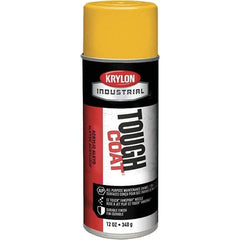 Krylon - OSHA Yellow, 12 oz Net Fill, High Gloss, Enamel Spray Paint - 20 to 25 Sq Ft per Can, 16 oz Container, Use on Conduits, Ducts, Electrical Equipment, Machinery, Metal, Motors, Pipelines & Marking Areas, Railings, Steel Bars, Tool Boxes, Tools - Exact Tool & Supply
