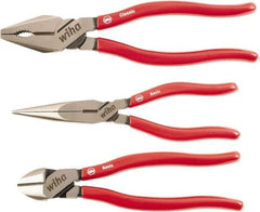 Wiha - 3 Piece Cutting Plier Set - Comes in Box - Exact Tool & Supply