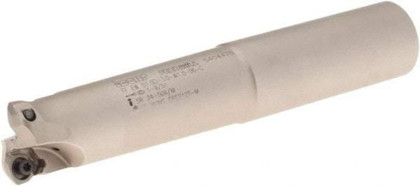 Iscar - 1" Cut Diam, 0.06" Max Depth, 1" Shank Diam, Weldon Shank Indexable High-Feed End Mill - Screw Holding Method, FF WOMT/WOCT, FF WOMW Insert, FF EW Toolholder, Through Coolant - Exact Tool & Supply