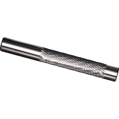 Made in USA - 3mm Diam, 12mm LOC, Plain End, Solid Carbide Diamond Pattern Router Bit - Right Hand Cut, 38mm OAL - Exact Tool & Supply