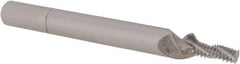 Scientific Cutting Tools - #10-32 UNF, 0.14" Cutting Diam, 3 Flute, Solid Carbide Helical Flute Thread Mill - Internal/External Thread, 0.388" LOC, 2-1/2" OAL, 1/4" Shank Diam - Exact Tool & Supply