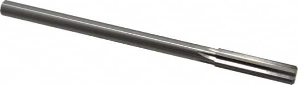 Made in USA - 0.4385" High Speed Steel 6 Flute Chucking Reamer - Exact Tool & Supply
