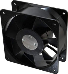 Value Collection - 115 Volts, AC, 260 CFM, Square Tube Axial Fan - 0.49 Amp Rating, 2,900 to 3,400 RPM, 6.3" High x 6.3" Wide x 2.44" Deep - Exact Tool & Supply