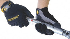 ironCLAD - Size L (9-10) Synthetic Leather Anti-Vibration/Impact Protection Work Gloves - For Mechanic's & Lifting, Uncoated, Hook & Loop Cuff, Full Fingered, Black, Paired - Exact Tool & Supply