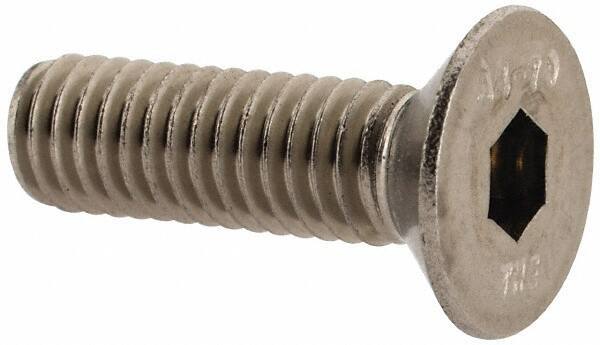 Value Collection - M6x1.00 Metric Coarse Hex Socket Drive, 90° Flat Screw - Grade 316 & Austenitic A4 Stainless Steel, Partially Threaded, 20mm OAL - Exact Tool & Supply