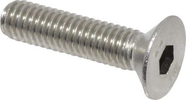 Value Collection - M6x1.00 Metric Coarse Hex Socket Drive, 90° Flat Screw - Grade 316 & Austenitic A4 Stainless Steel, Partially Threaded, 25mm OAL - Exact Tool & Supply
