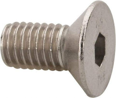 Value Collection - M8x1.25 Metric Coarse Hex Socket Drive, 90° Flat Screw - Grade 316 & Austenitic A4 Stainless Steel, Fully Threaded, 16mm OAL - Exact Tool & Supply