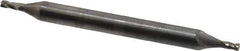 OSG - 3/64", 3/32" LOC, 1/8" Shank Diam, 1-1/2" OAL, 4 Flute, Solid Carbide Square End Mill - Double End, Uncoated, Spiral Flute, 30° Helix, Right Hand Cut, Right Hand Flute, Series 424 - Exact Tool & Supply
