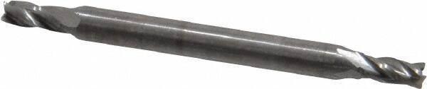 OSG - 3/32", 3/16" LOC, 1/8" Shank Diam, 1-1/2" OAL, 4 Flute, Solid Carbide Square End Mill - Double End, Uncoated, Spiral Flute, 30° Helix, Right Hand Cut, Right Hand Flute, Series 424 - Exact Tool & Supply